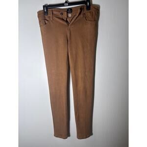 Just Black Brown Faux Suede Jeans Style Skinny Pants Sz 29
